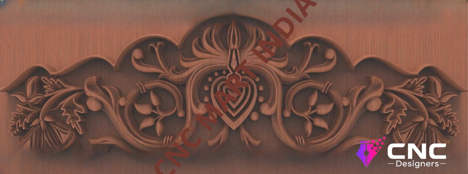 Beds & Sofa - BS-41 Elegant Floral Swirl Bed Headboard 3D Relief Carving Design